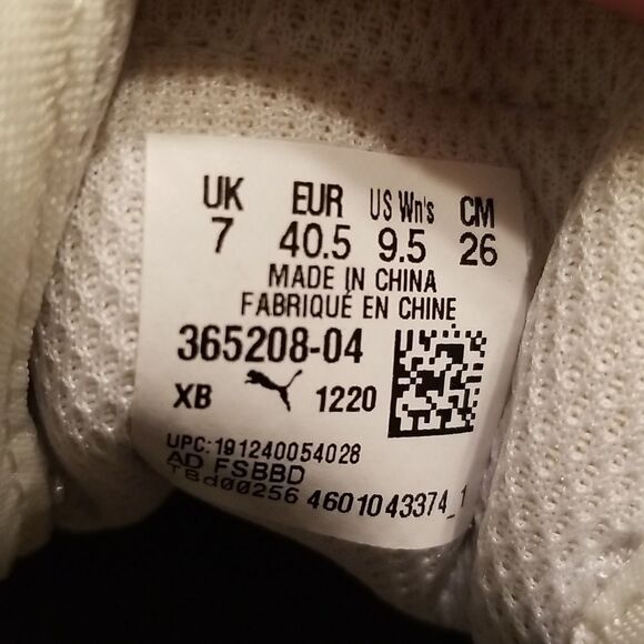 Puma Smash v2 Leather White Sneakers SZ 9.5 - Picture 7 of 9